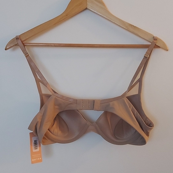 NWT Thirdlove 24/7 Classic Uplift Plunge Bra Mesh Cover Beige Size 36A 1/2 - Picture 6 of 8
